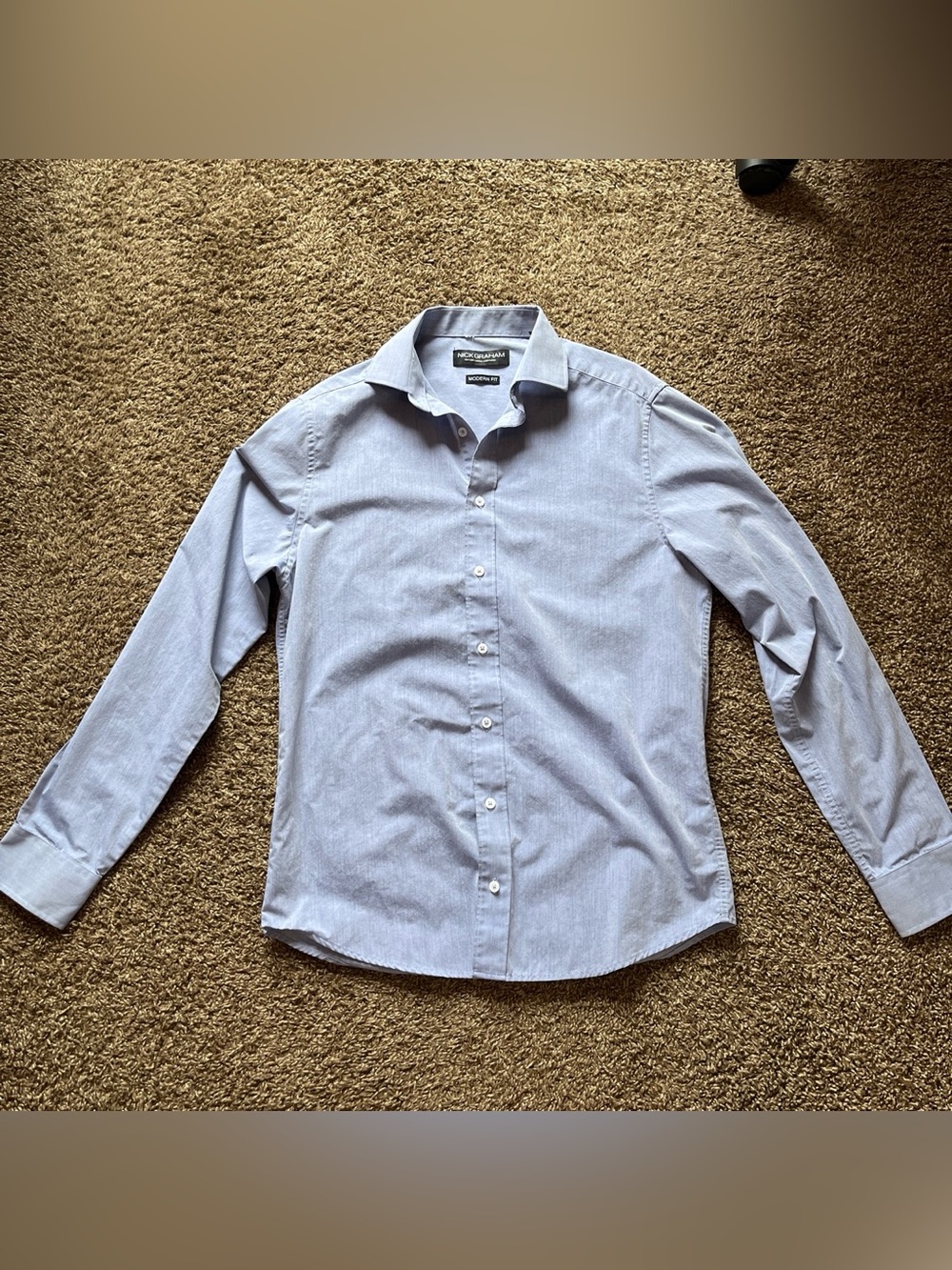 Light Blue Men's Modern Fit Dress Shirt